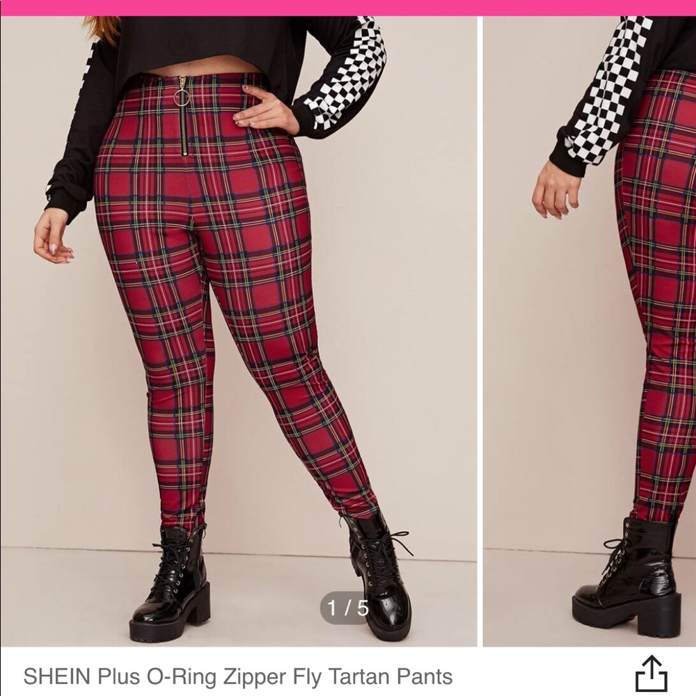Plus Size Plaid Pants
